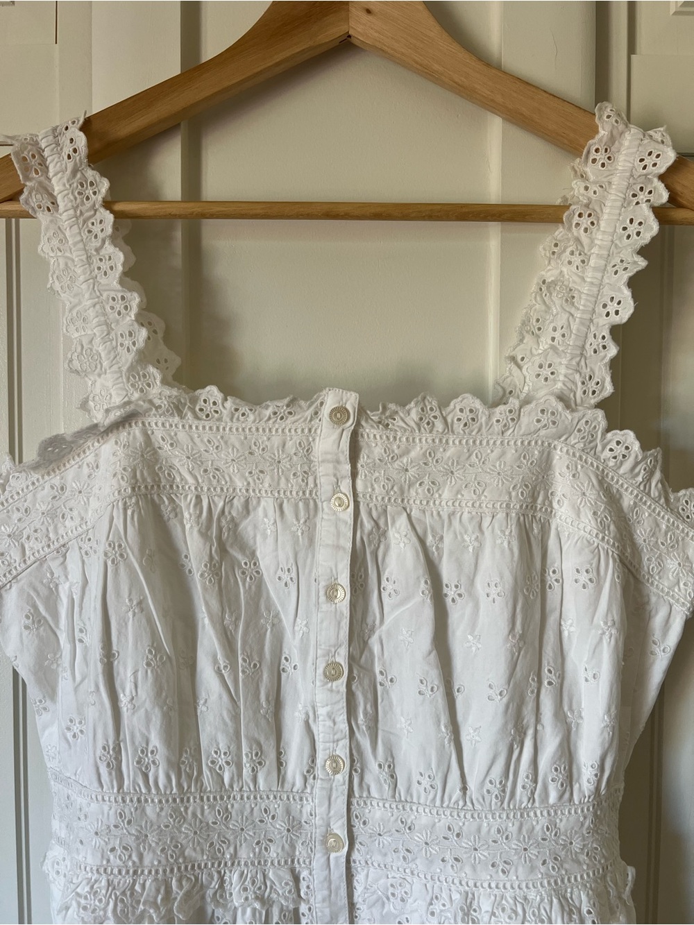 Gap x DOEN White Eyelet Midi Dress - Picture 3 of 4